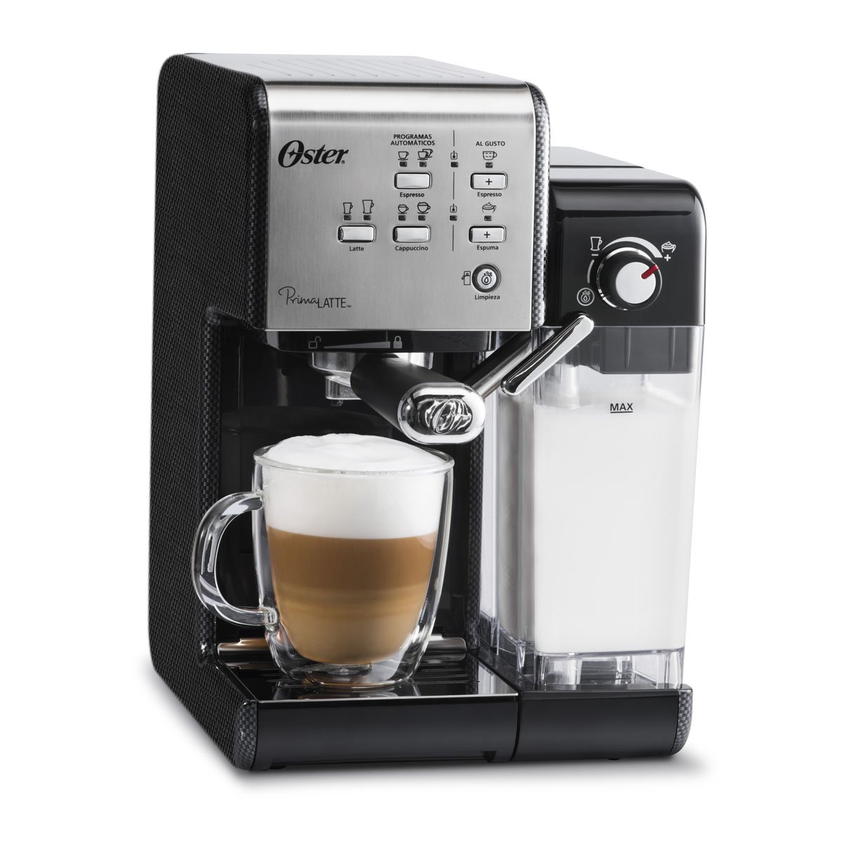 Cafetera espresso capuchino prima latte gris bvste oster