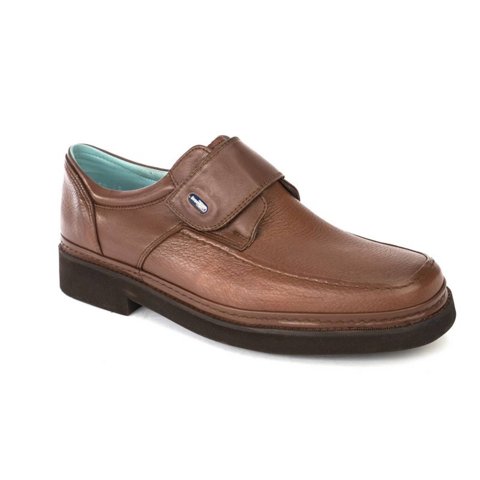 Jarking - zapato formal whisky con ajuste de velcro y amplitud especial ...